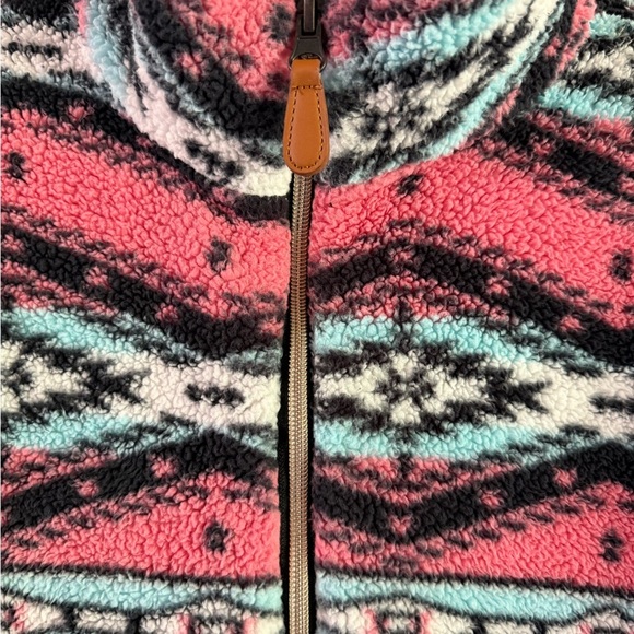 Heathmoor Pink and Black Patterned Zip-Up Sweater - Picture 2 of 8